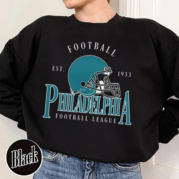 Philadelphia Football Vintage Style Crewneck Sweatshirt For Fan 166 - Picture 1 of 5